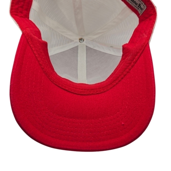 AVALANCHE Men's Logo Patch Trucker Hat Cap Mesh Snapback Red - Picture 4 of 8